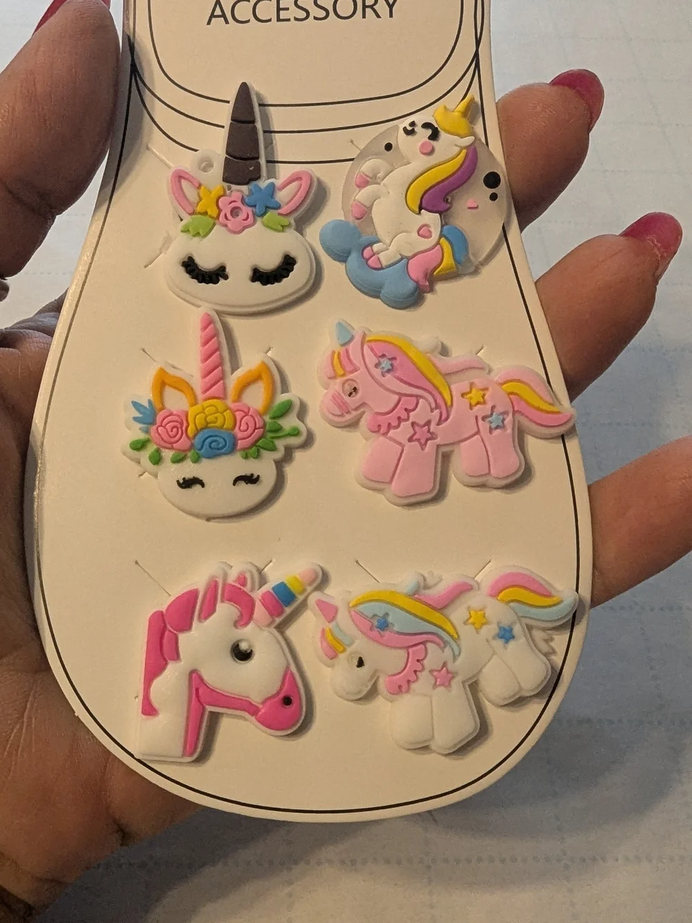 Kids Pink Unicorn Shoe Charms - Cute Unicorn Accessories